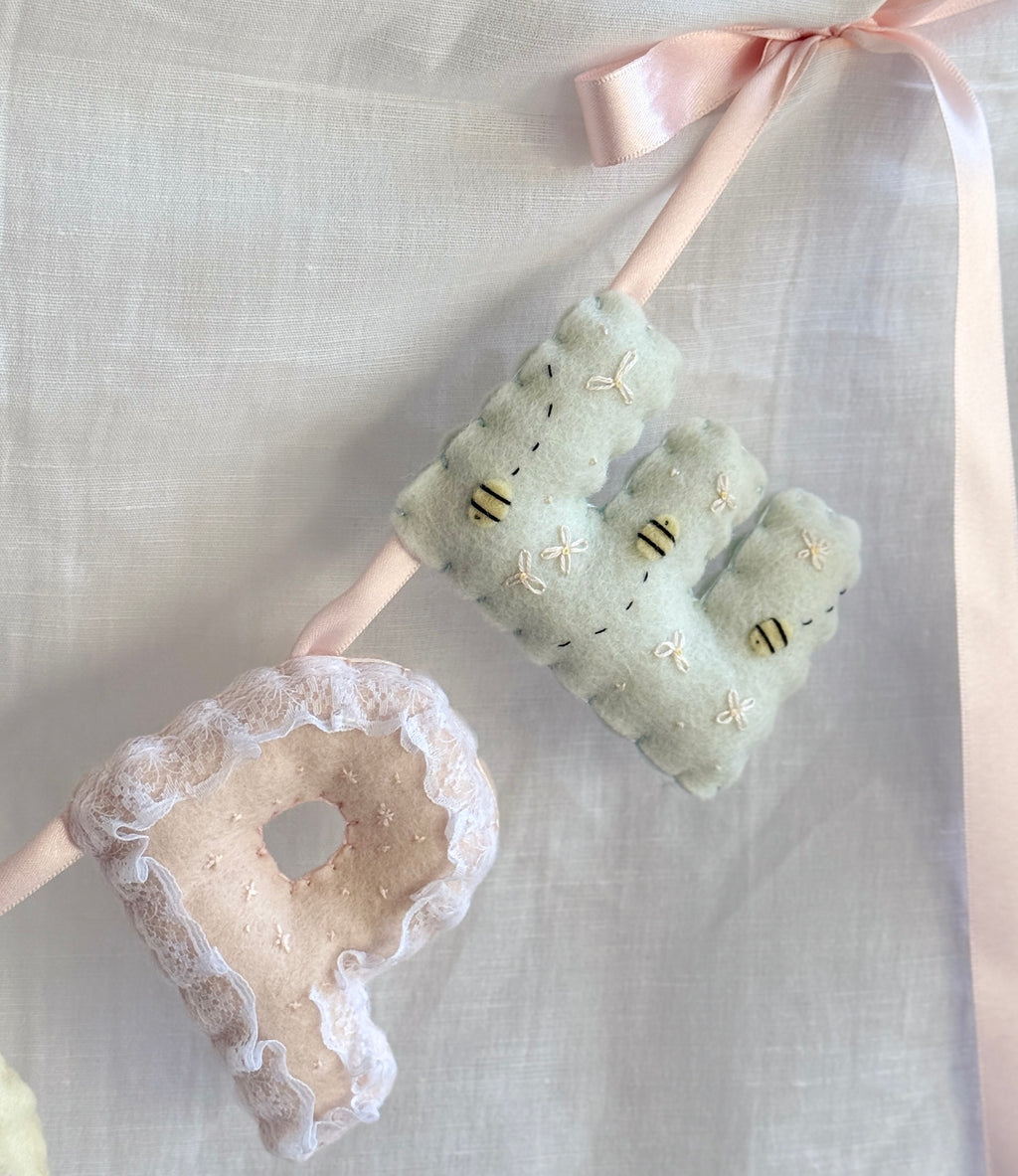 hand stitched felt bag charm - custom design