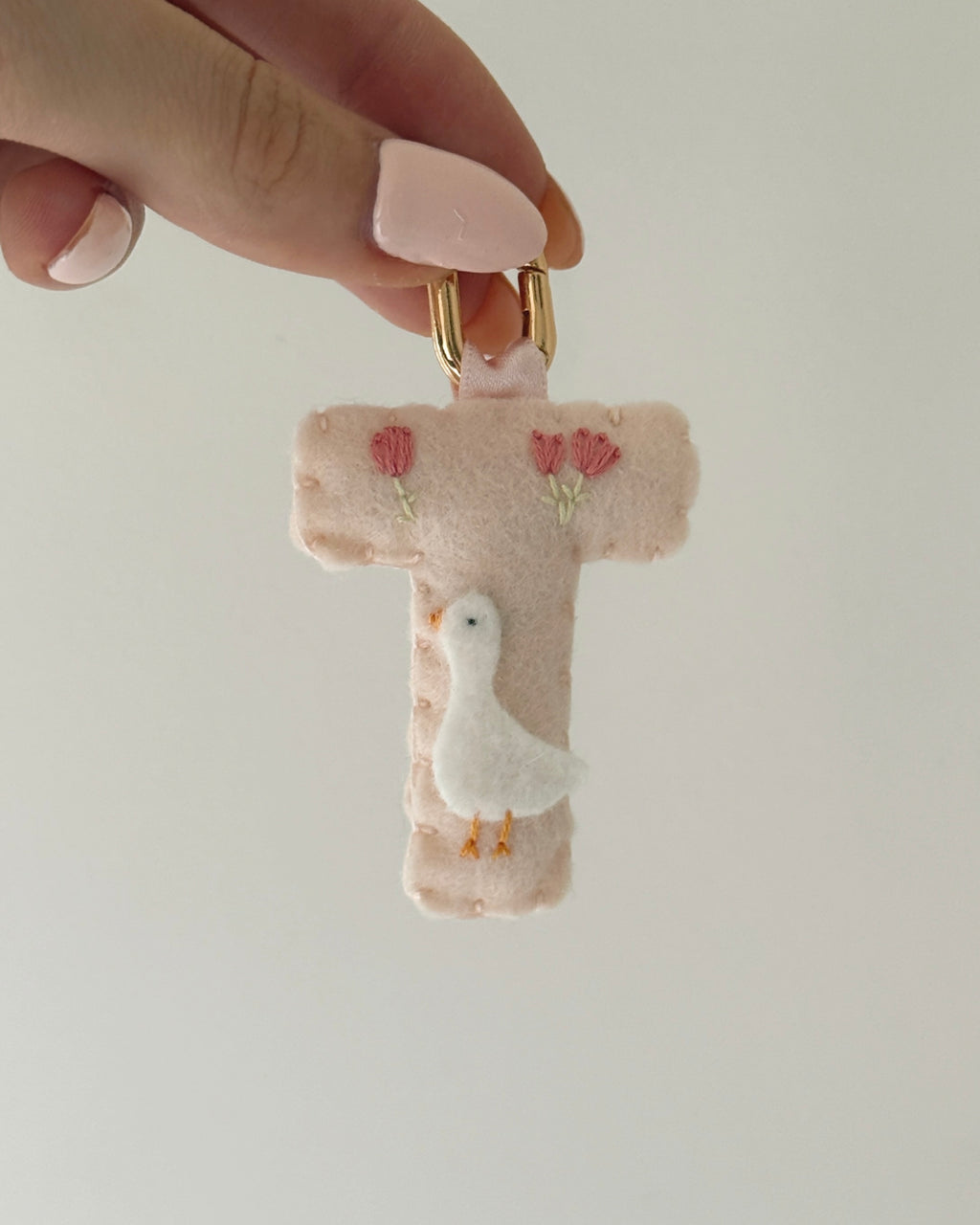 hand stitched mini key charms