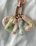 hand stitched mini key charms
