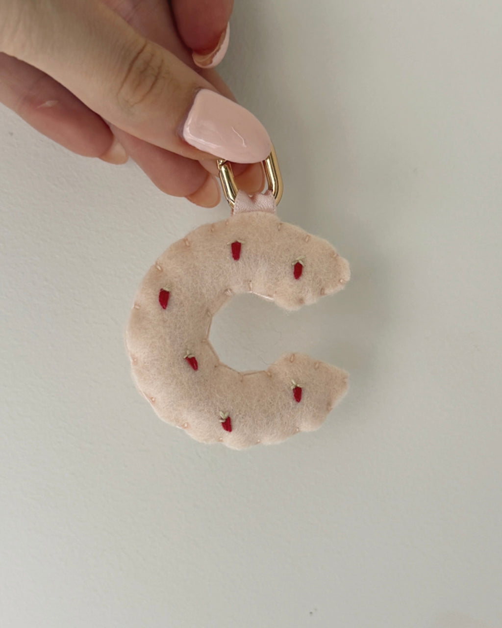 hand stitched mini key charms
