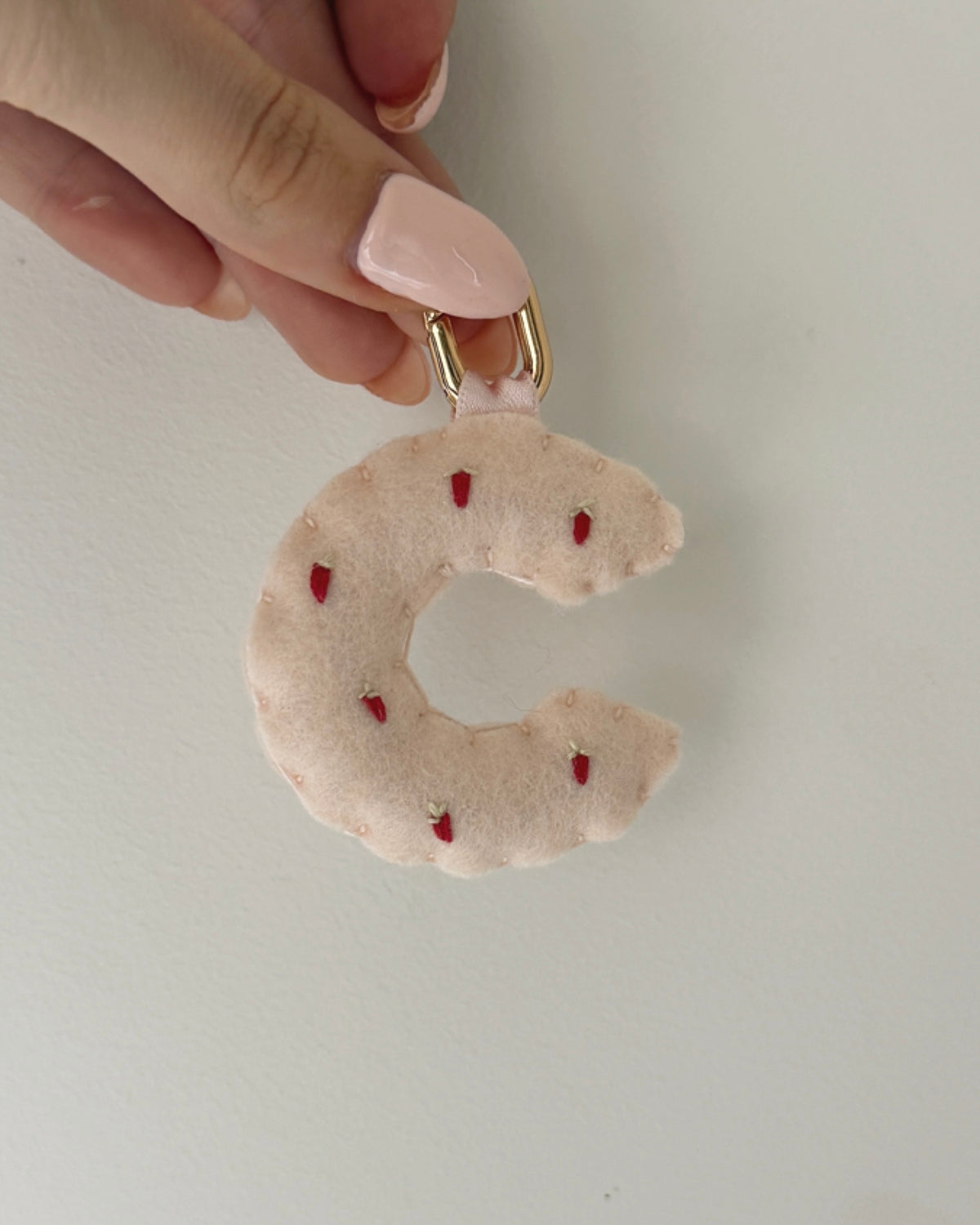 hand stitched mini key charms