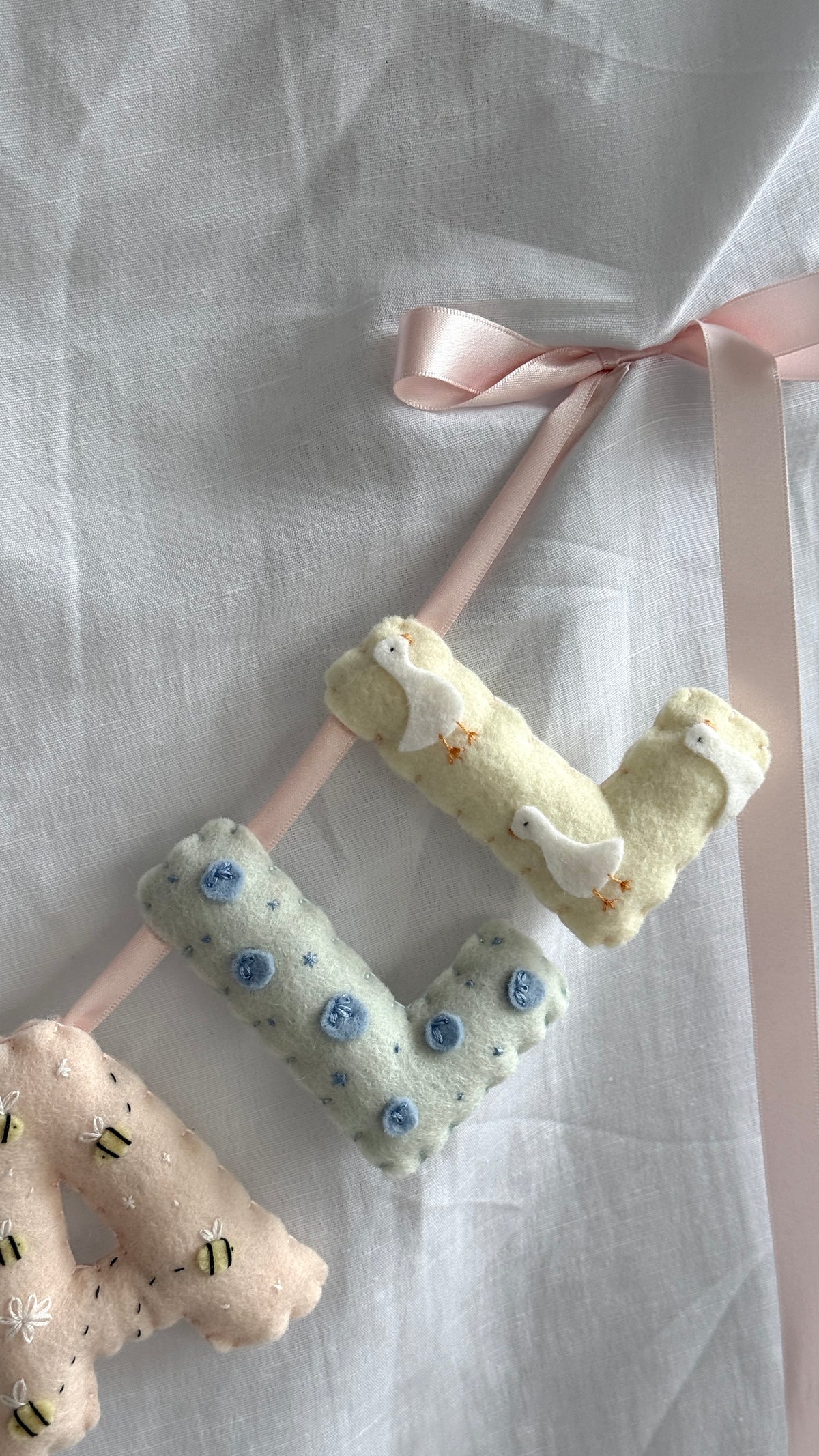 hand stitched felt bag charm - custom design