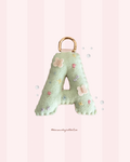 hand stitched felt bag charm - garden party