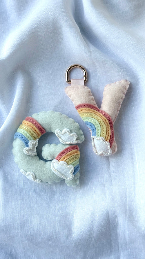 hand stitched felt bag charm - custom design