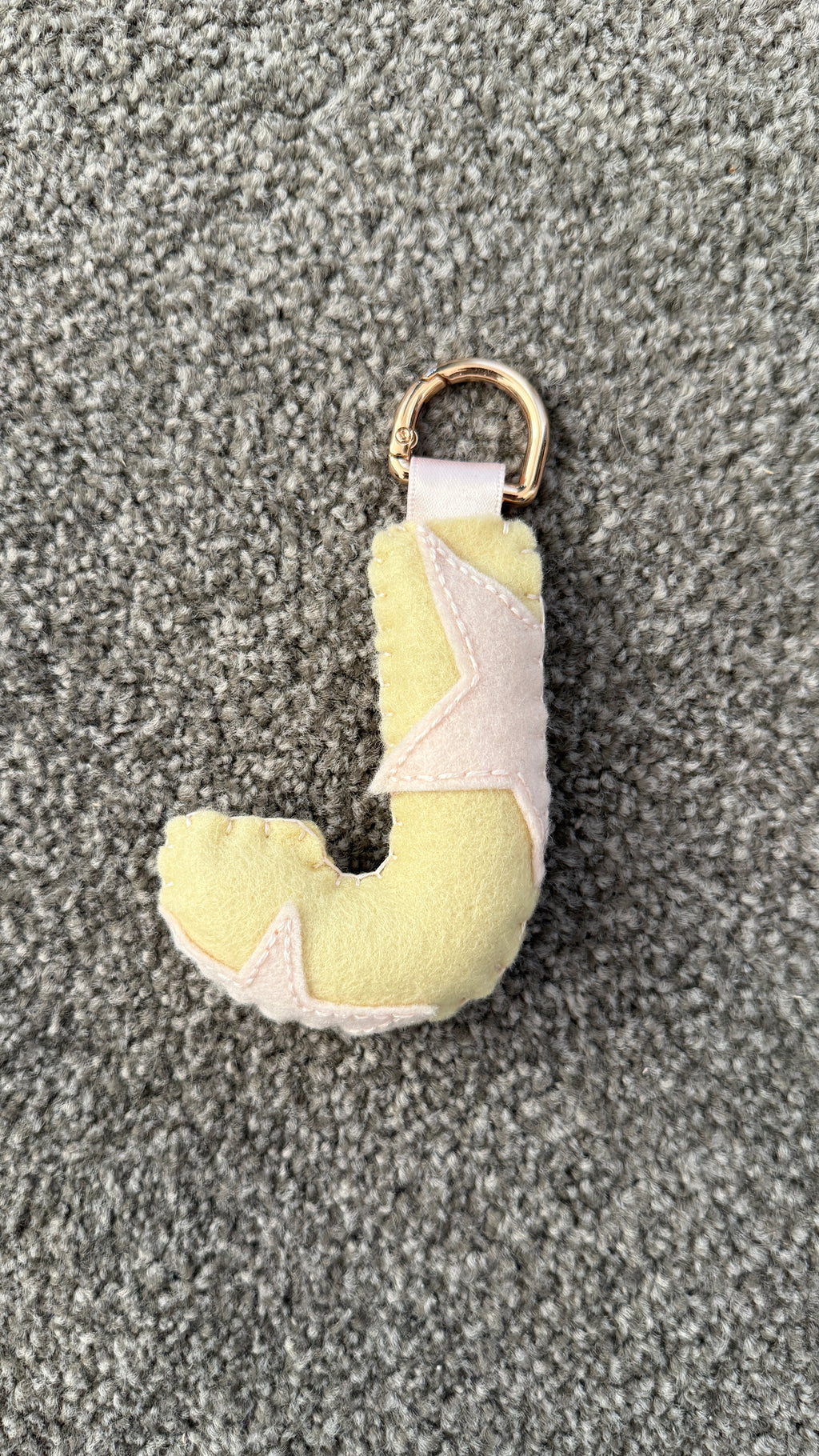 hand stitched felt bag charm - twinkle star