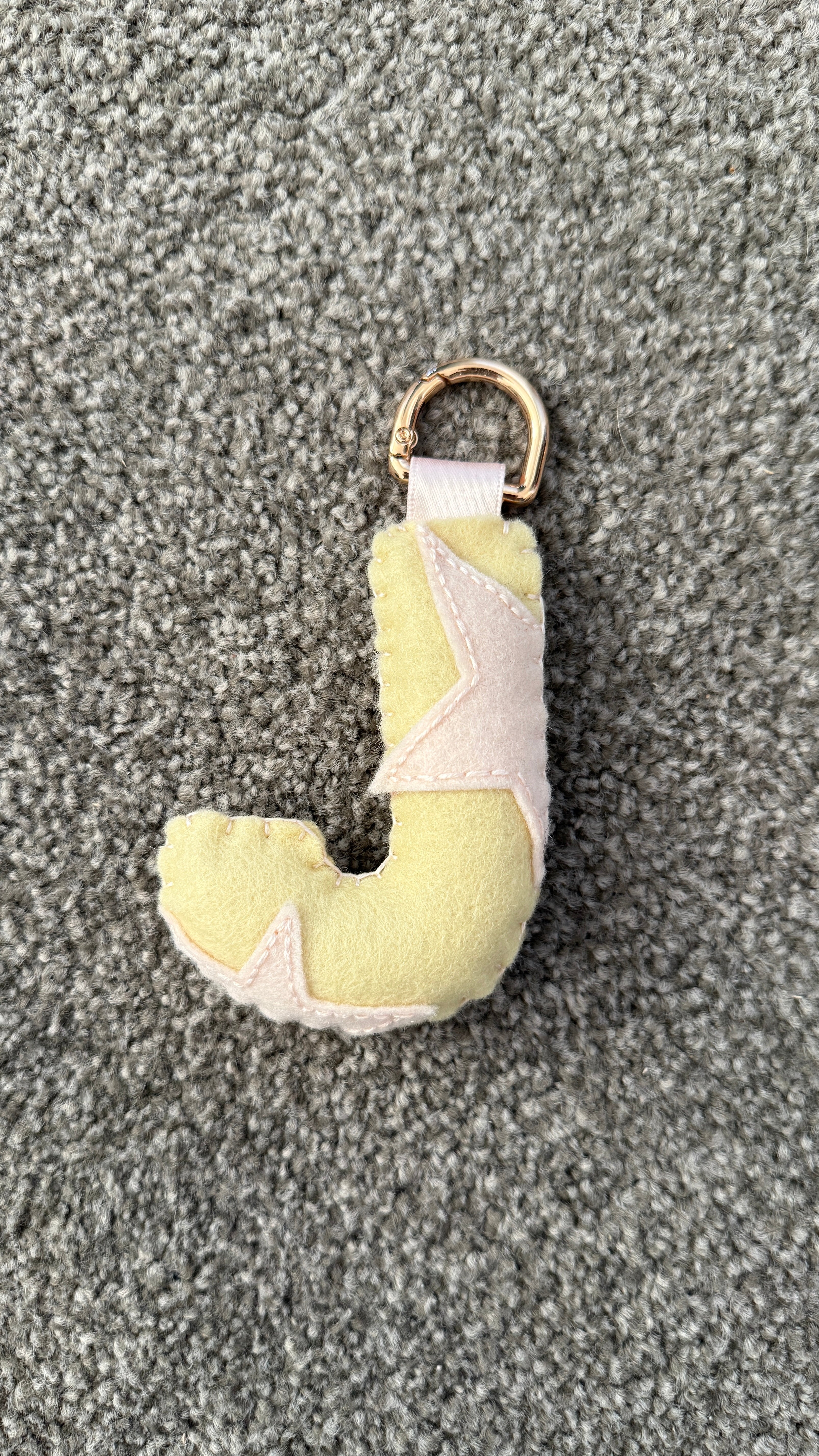 hand stitched felt bag charm - twinkle star