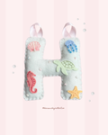 hand stitched felt initial - under the sea