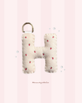 hand stitched felt bag charm - sweet strawberry