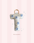 hand stitched felt bag charm - blueberry picnic